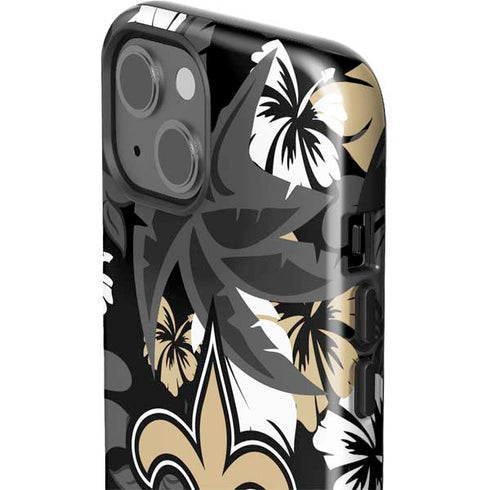 NFL New Orleans Saints Tropical Print iPhone 15 Impact Case